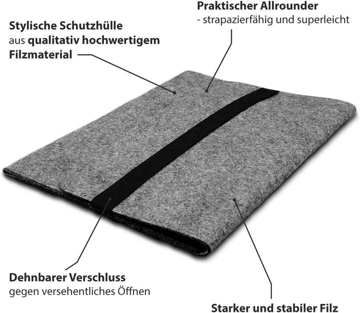 Schutzhülle kompatibel für Asus Zenbook Pro Duo 15 (UX582) Sleeve Hülle Tasche Filz Innentaschen Lap
