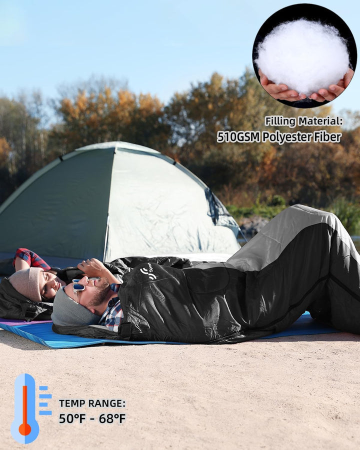 Schlafsack Outdoor für Camping: Sportneer 3-4 Jahreszeiten Sommerschlafsack Schlafsäcke Winter Sleep