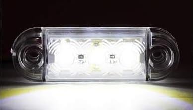 Formplas 30 Stücke LED Leuchten, Positionsleuchten LED, 3 SMD LED, Gelb, Rot, Weiss, Grösse: 65mm L