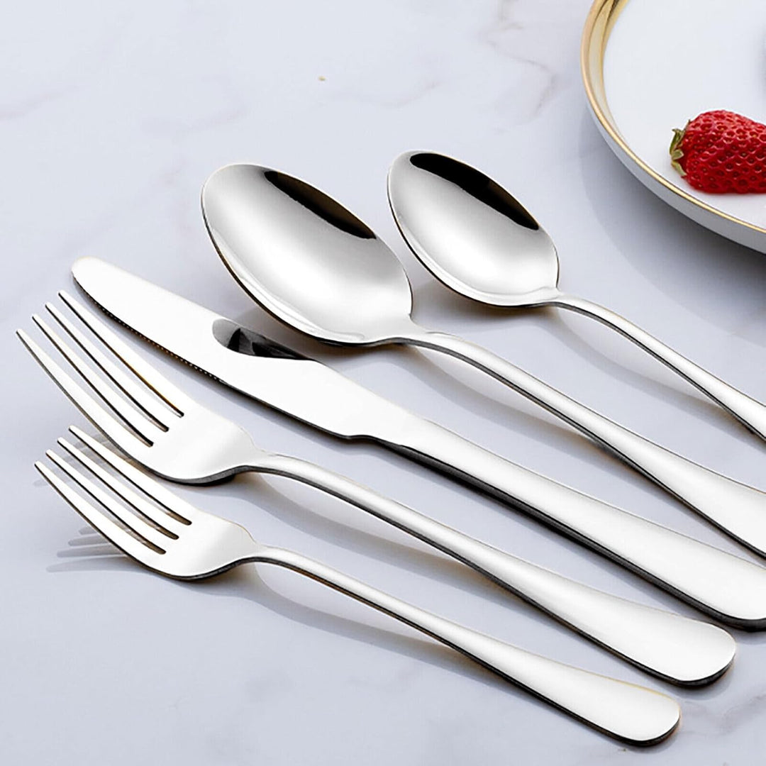 Besteck Set für 4 Personen, 20 teilig Essbesteck Set inkl. Messer, Gabel, Löffel für die Küche zu Ha