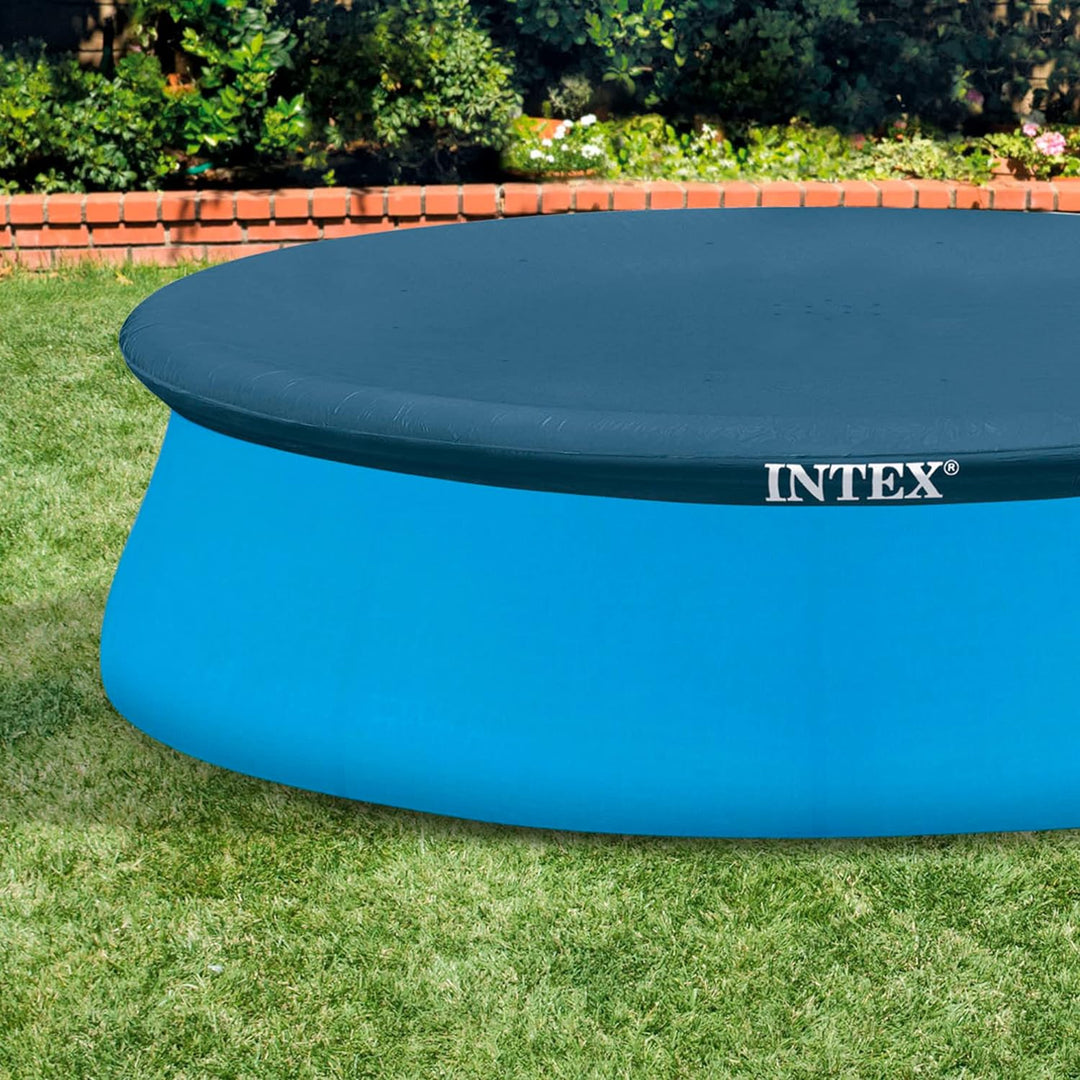 Intex Frame Pool Set Rondo Ø 244 x 51 cm, 28205NP & Easy Set Pool Cover - Poolabdeckplane - Ø 244 cm