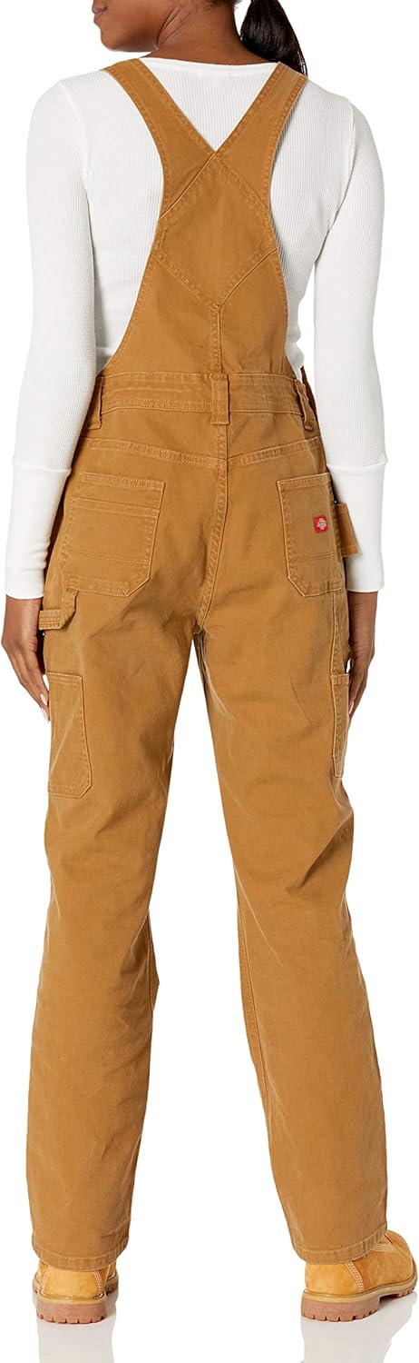 Dickies Damen Latzhose mit Zwei Vorderseiten Overall XS Braune Ente, XS Braune Ente