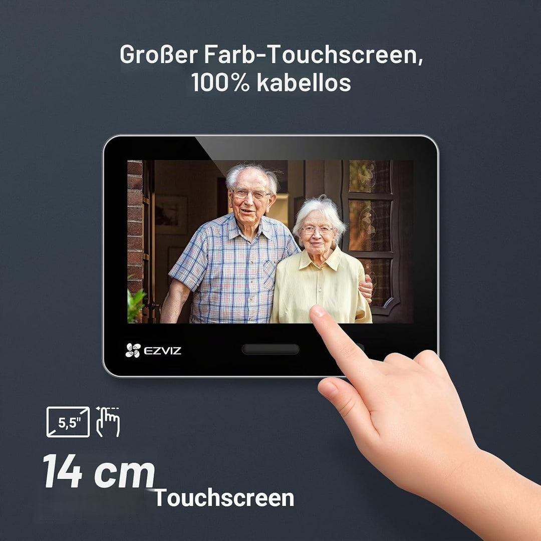 EZVIZ 4K AI Smart Gucklochkamera Kabelloser Türspion, Gesichtserkennung Menschenerkennung, 155° Weit