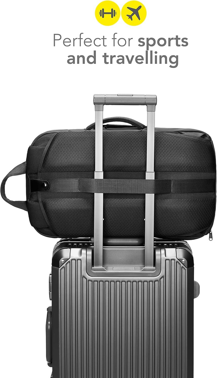 Fitgriff® Sporttasche mit Rucksackfunktion - Rucksack mit Schuhfach &amp; Laptopfach - für Herren und Da