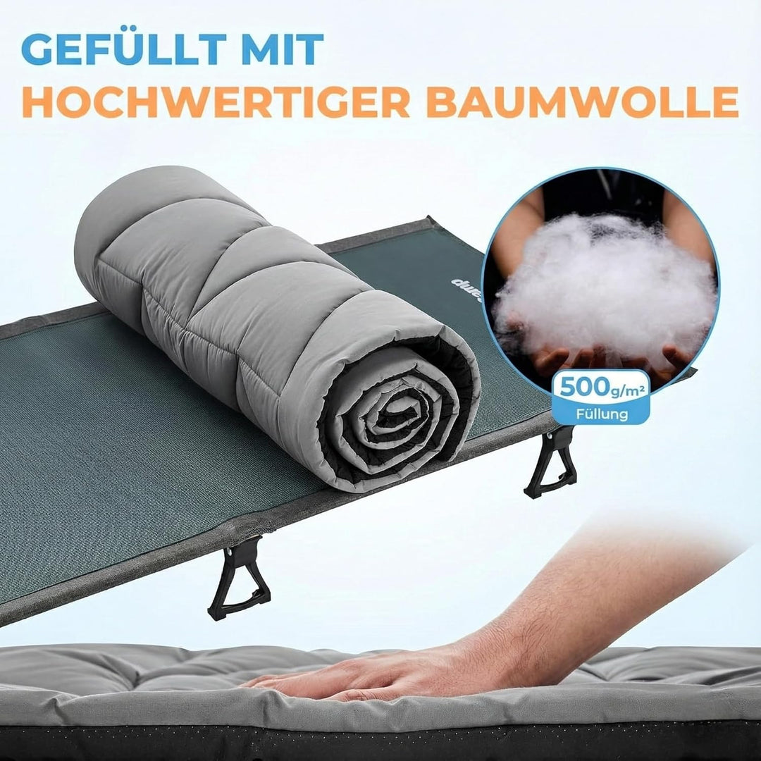 KingCamp Feldbett Auflage für Campingmöbel, Weiche Polsterung passend für Klappbett & Liege, Baumwol