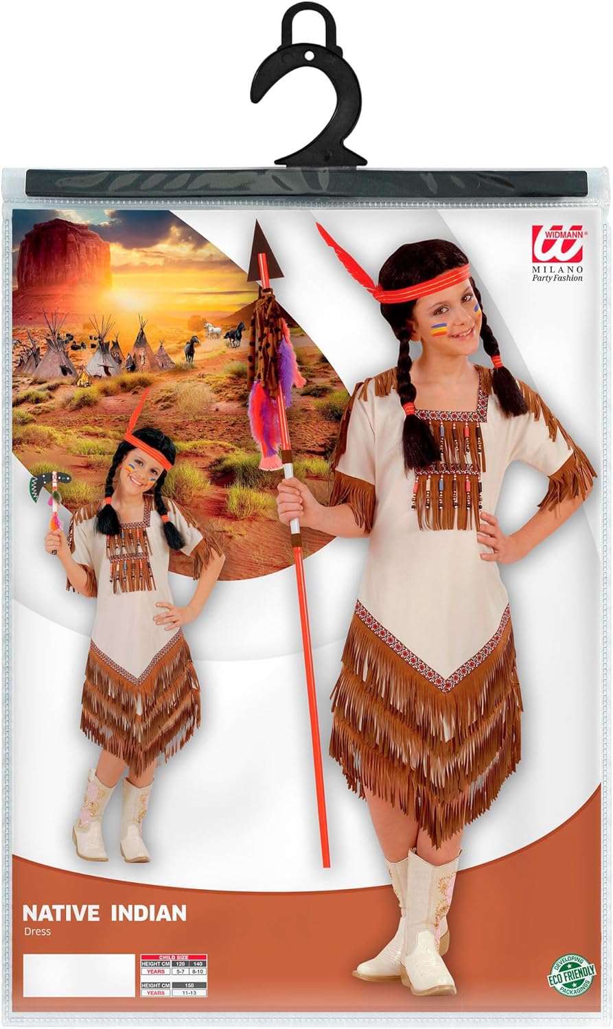 "INDIAN GIRL" (dress) - (140 cm / 8-10 Years), 140