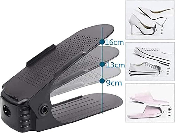 Einstellbare Schuhstapler, 20 Stück Schuhorganizer PP-Material, Verstellbares Platzsparendes,rutschf