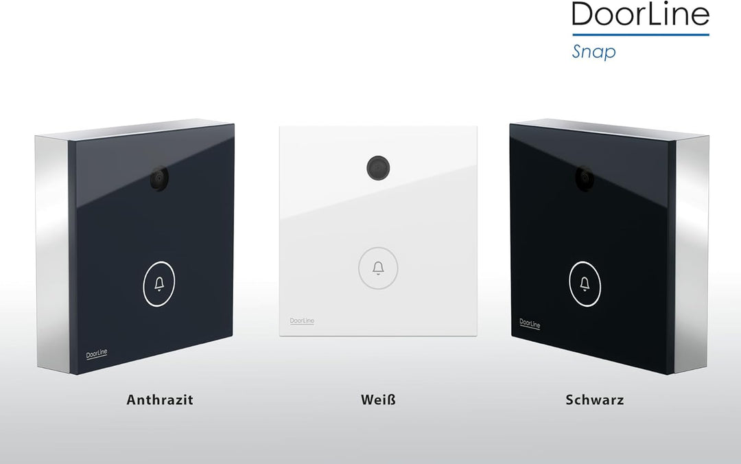 DOORLINE Snap Farbe: Schwarz von Telegärtner Elektronik l die Türklingel mit Kamera I Bildübertragun