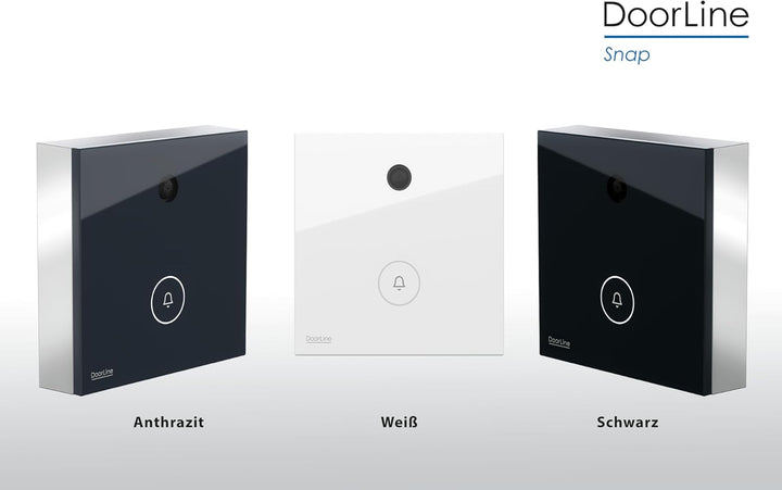 DOORLINE Snap Farbe: Schwarz von Telegärtner Elektronik l die Türklingel mit Kamera I Bildübertragun