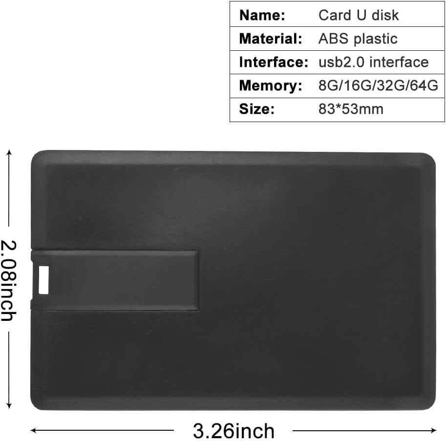 32GB Schwarze Karten USB-Stick USB-Flash-Laufwerk Geschenke für Kind Freund (32GB,Schwarze Karten),