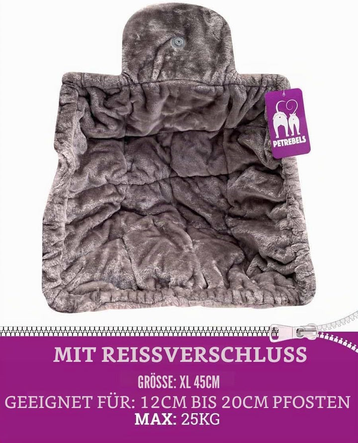 Petrebels Liegemulde für Kratzbaum Viereckig Waschbar, 45 x 45 cm, für Ø 12 cm bis Ø 20 cm Stämme, m