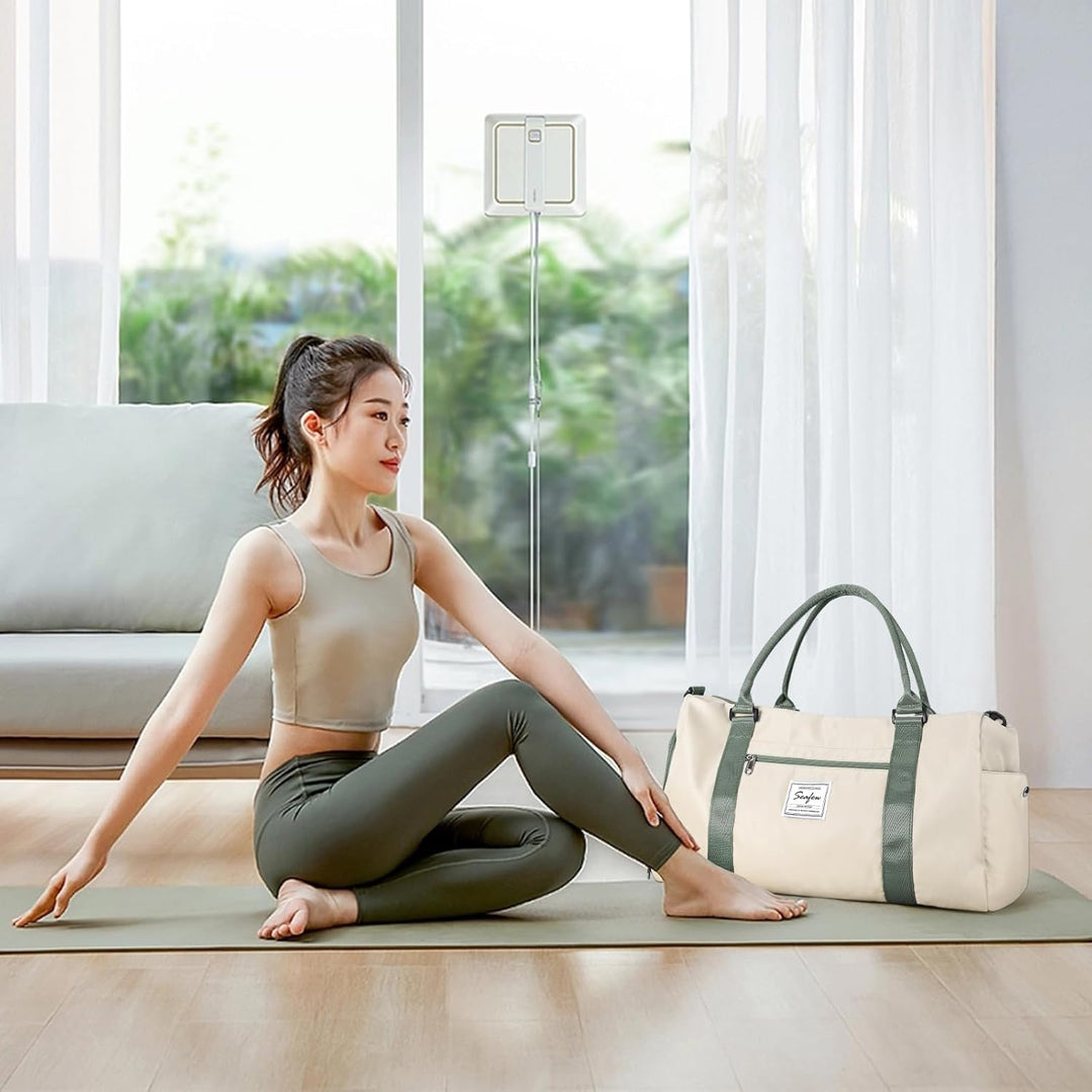 Sport Duffel Bag Damen,Sporttasche mit Nassfach&Schuhfach Reise Duffel Bags Übernachtungstasche Leic