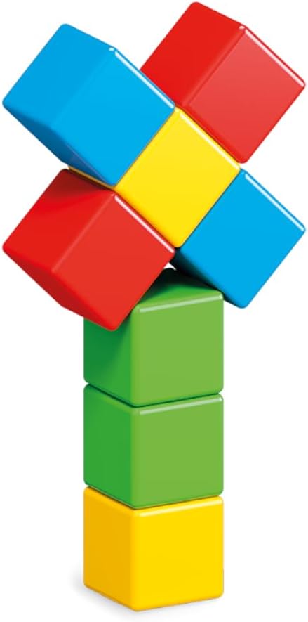 Geomag 147, Magicube Free Building Full Color - 8 Magnetwürfel für Konstruktionen, Baukasten Lernspi
