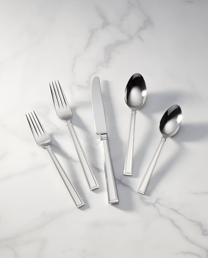 Lenox 883708 Piece Flatware Bratton Besteck-Set, 65-teilig, Edelstahl, metallisch, Bratton
