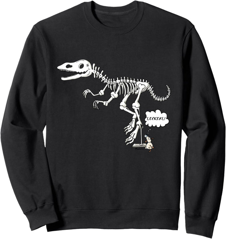 Hund Leckerli Dinosaurier Skelett Knochen Dino Fun Sweatshirt