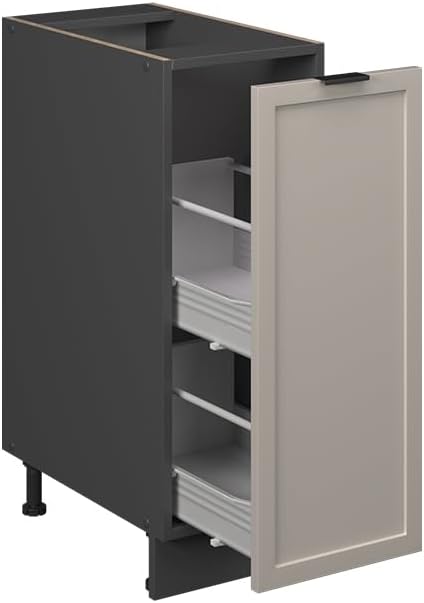 Vicco Apothekerschrank Fame-Line, GrauBeige, 30 cm, AP Eiche, zur Kombination mit weiteren Modulen d