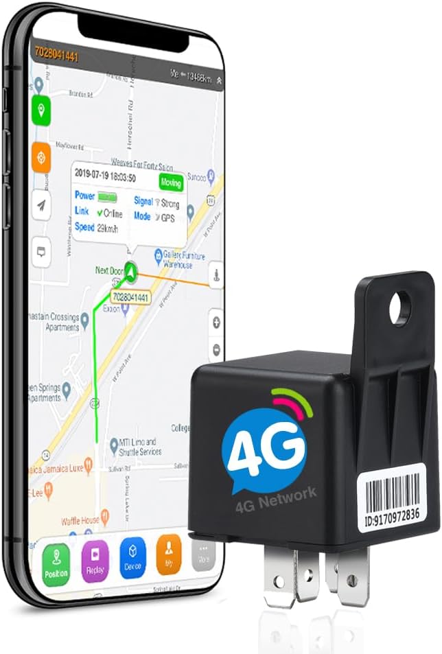 SinoTrack 4G GPS Tracker für Fahrzeuge, ST-907L LTE Auto Relais Mini GPS Tracker, Echtzeit Standort