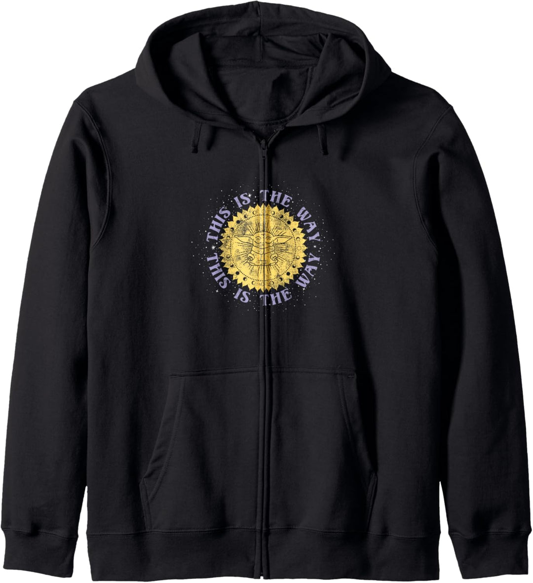 Star Wars Grogu Sunburst This Is The Way Circle Kapuzenjacke