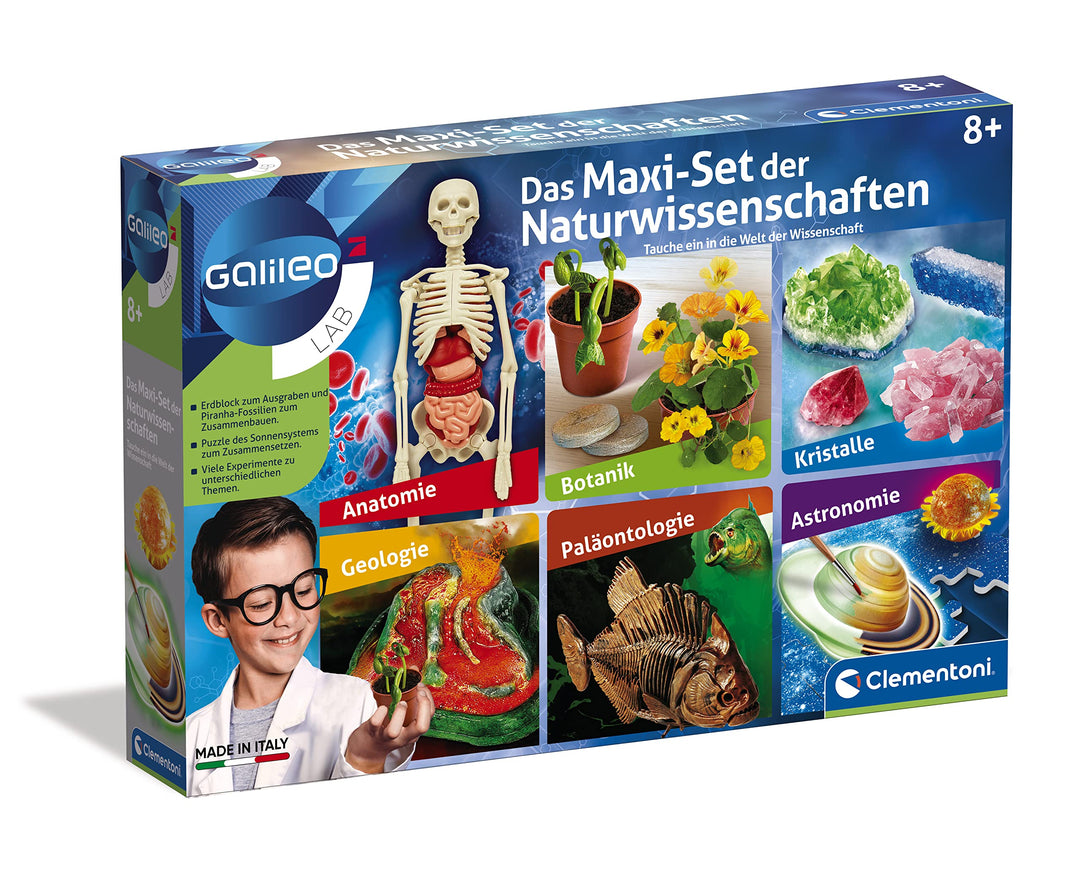 Clementoni 59042 Galileo Lab – Das Maxi-Set der Naturwissenschaften, wissenschaftlicher Baukasten, S