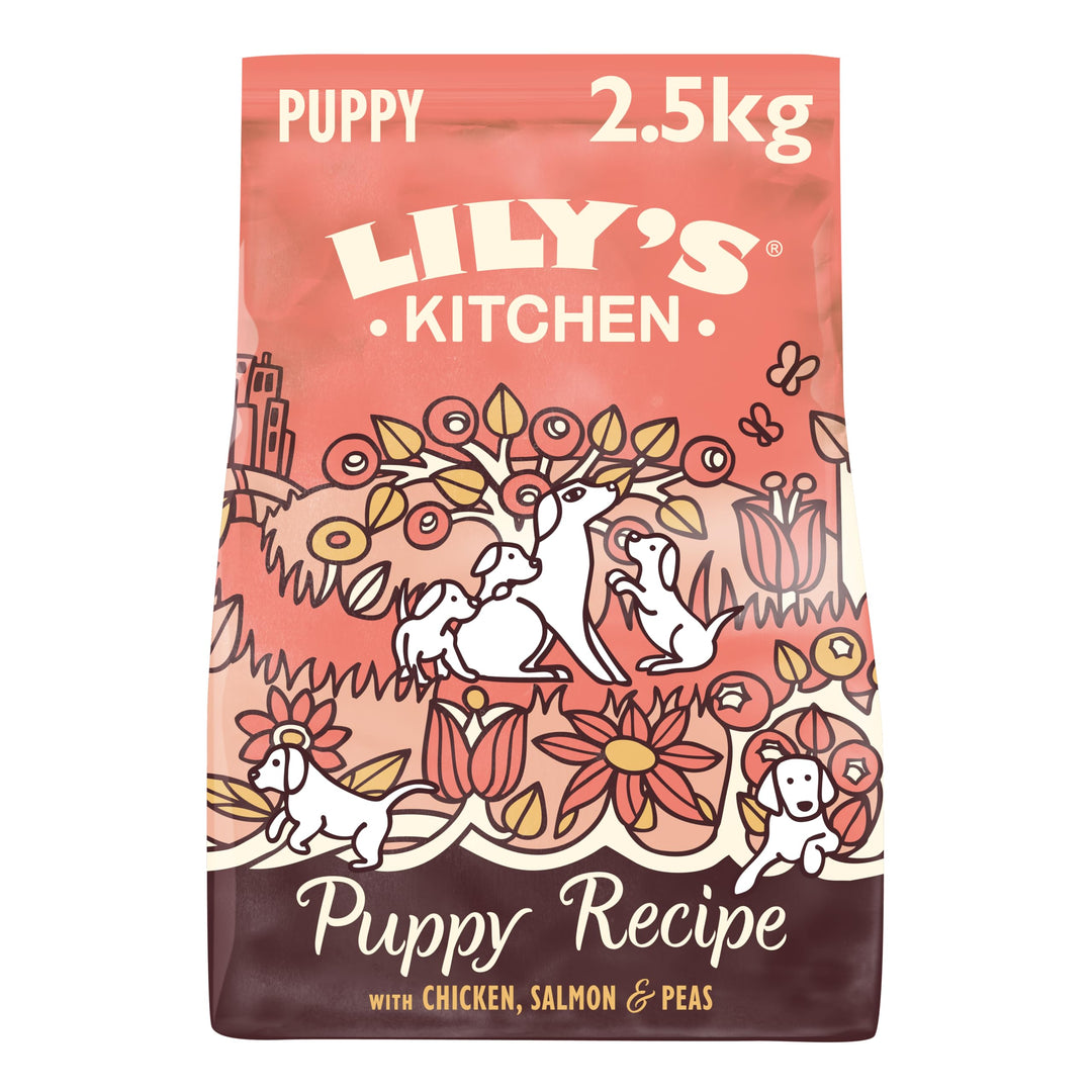 Lily's Kitchen Natürliches Trockenfutter für Welpen Huhn Lachs und Erbsen (2.5kg Pack) Huhn 2.5kg, H