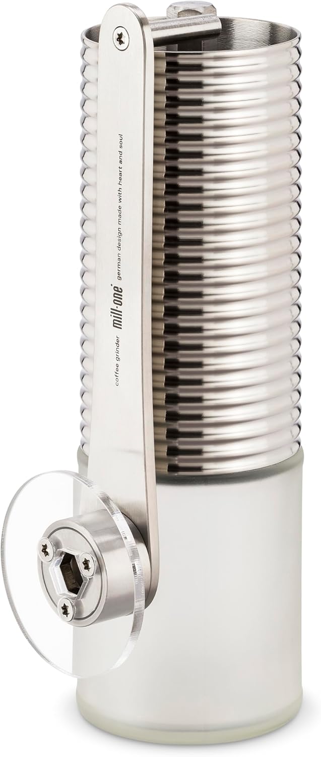 millone compact manuelle Kaffeemühle präzise Mahlgradeinstellung, zwei Edelstahl Mikrokugellager, kl