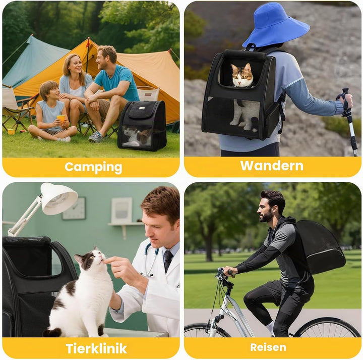 Conlun Katzenrucksack und Hunderucksack für kleine Hunde und Katzen bis zu 7kg, Kleiner Hunde Rucksa