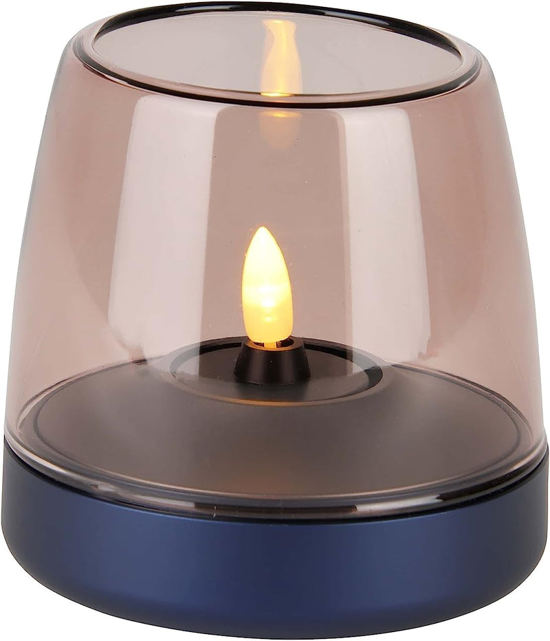 Kooduu Glow 10 Glas-Kerzenhalter - Luxuriöses dänisches Design, Höhe 9 cm, Kobaltblau Cobalt Blue, C
