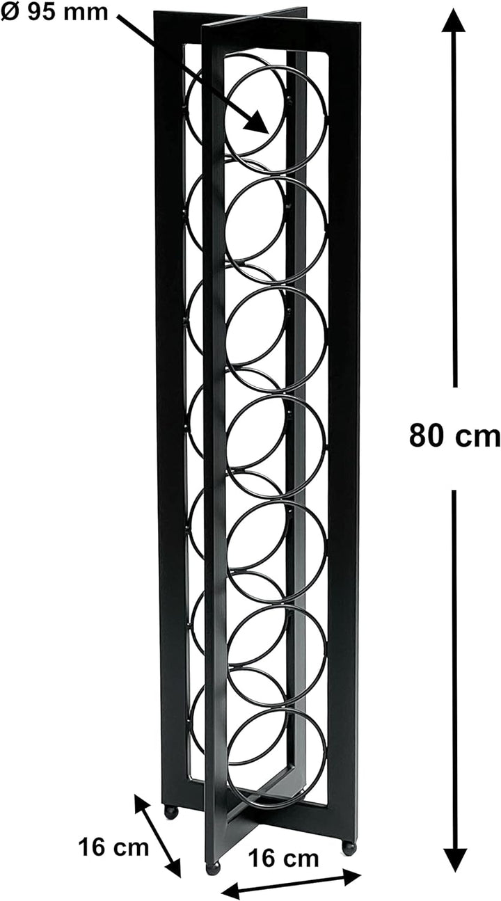 DanDiBo Design Weinregal Metall Schwarz Stehend 96323 X 80 cm Flaschenregal Flaschenständer Flaschen