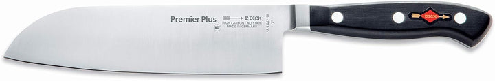 F. DICK Santoku, Küchenmesser, Premier Plus Eurasia (Messer mit Klinge 18 cm, X50CrMoV15 Stahl, nich
