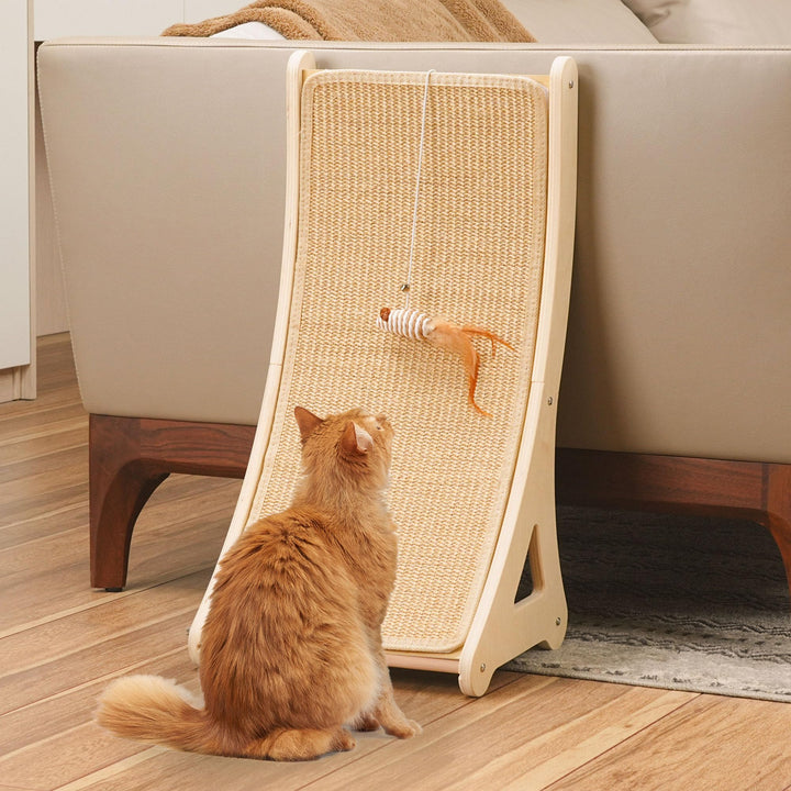 Gebogener Kratzbaum für Katzen, Sisal-Kratzrampe für Kätzchen, L-förmiges Kratzpad für Hauskatzen, 2