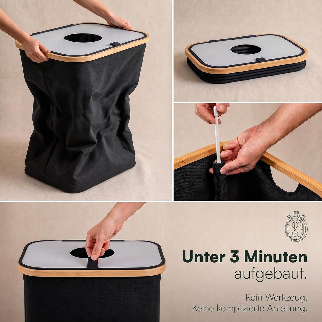 Pfandflaschen Behälter - Pfandsammler - Pfandflaschen Sammelbehälter Schwarz, Schwarz