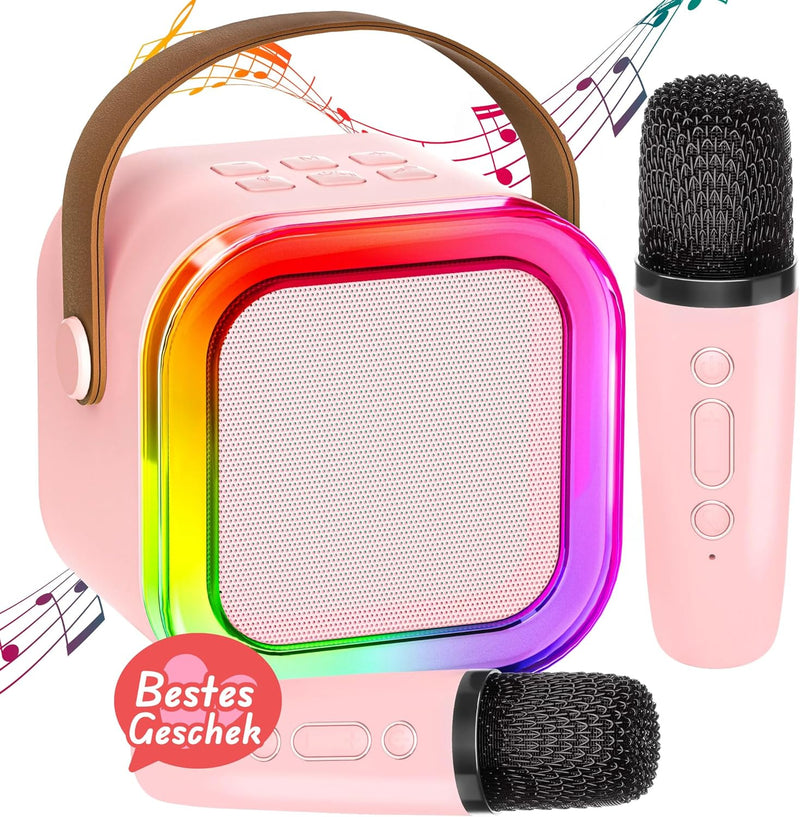 Karaoke Maschine Kinder mit 2 Karaoke Mikrofon Kinder: [Neueste] Mini Karaoke Maschine - Karaoke Anl