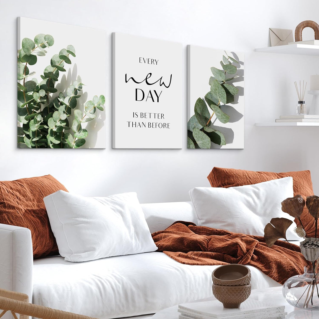 Muralo - Wandbilder Set - Leinwand Bilder Set Aufhängefertig - Bilder für Wohnzimmer Schlafzimmer -