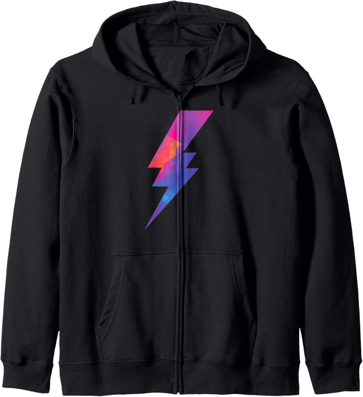 Geometrischer Flash Print Kapuzenjacke