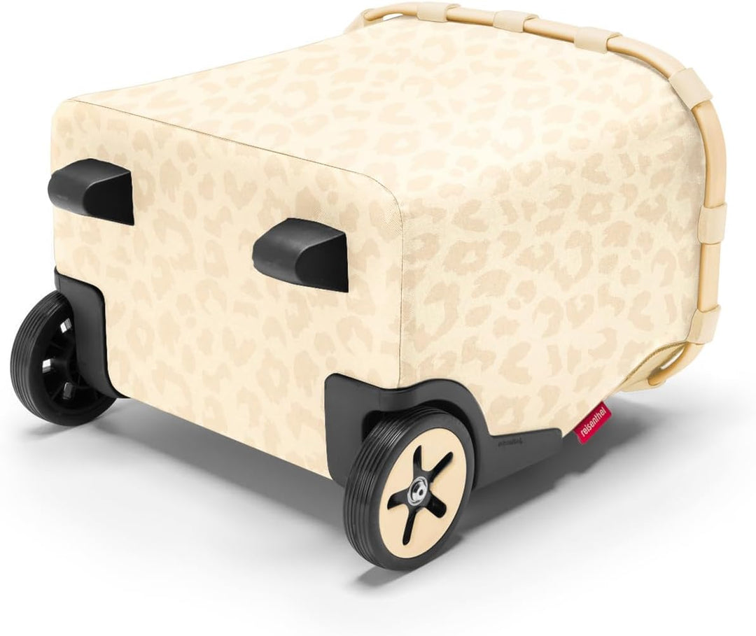 reisenthel carrycruiser Leo Vanilla – Tragbarer Einkaufstrolley mit stabilem Aluminiumrahmen, Schult