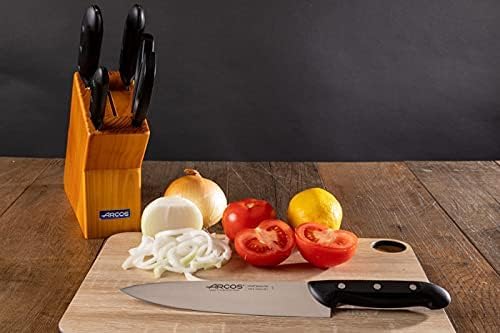 ARCOS Küchenmesser-Set mit 5 Teilen aus Nitrum Edelstahl - Professioneller Messerblock, Ergonomische