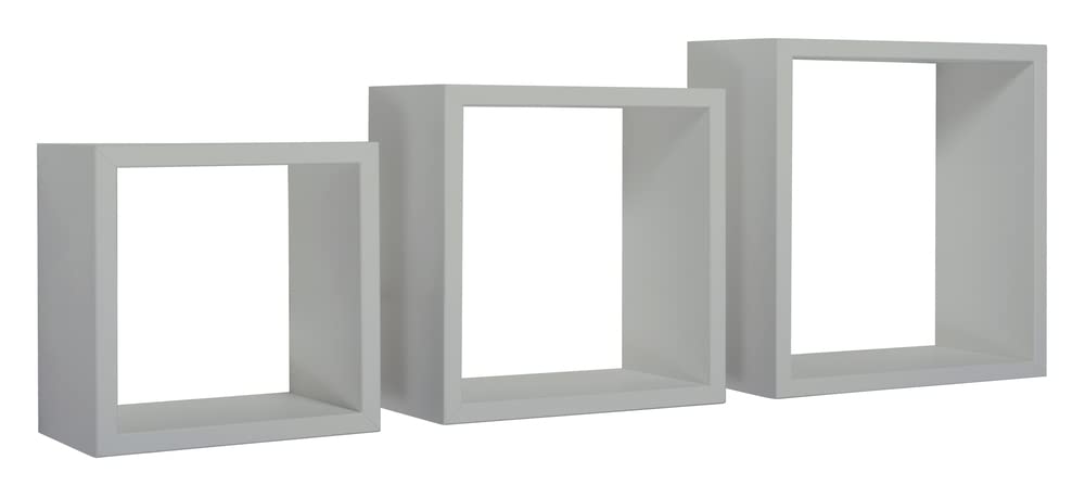 SANITEC Alptraum Wandregal, Holz, Grau Stein, 15.5 x 35 x 35 cm