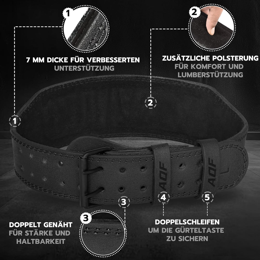 AQF Gewichthebergürtel - 4" 6" Breit Leder Lendenwirbelstütze Gepolsterte Lifting Belt, Gym Belt Mit