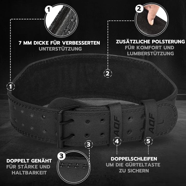AQF Gewichthebergürtel - 4" 6" Breit Leder Lendenwirbelstütze Gepolsterte Lifting Belt, Gym Belt Mit