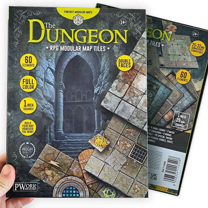 The Dungeon RPG Modular Map Tiles - Double face cardboard tiles