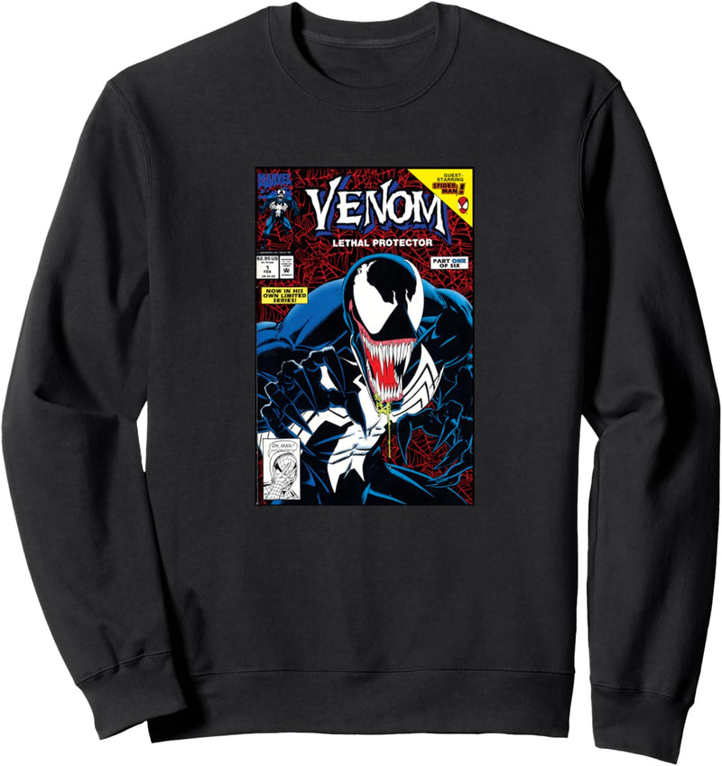 Marvel Venom Classic Retro Comic Cover Lethal Protector Sweatshirt