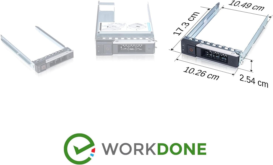 WORKDONE 12er-Pack - 3,5" Festplatten-Caddy - Kompatibel für Dell PowerEdge Server 14.-15. Gen. - mi