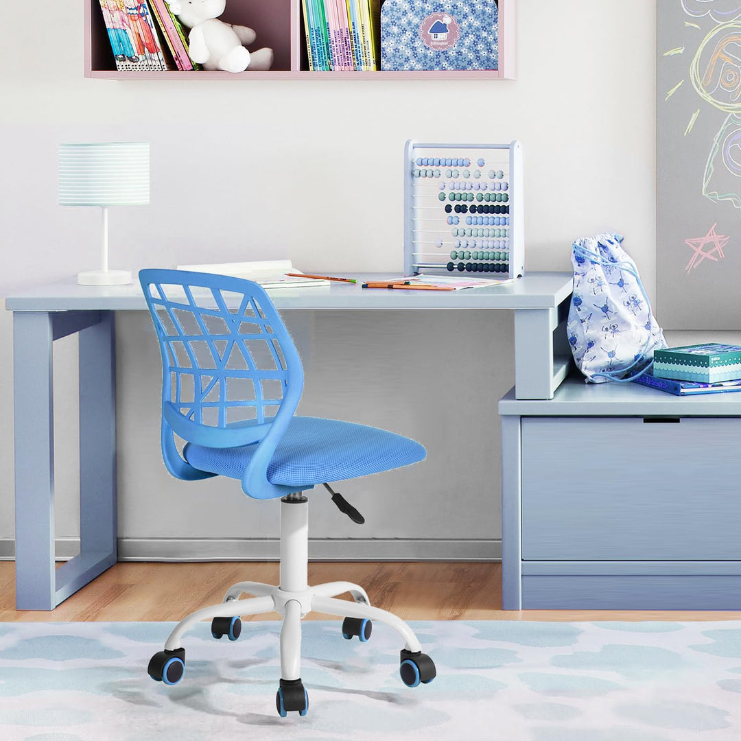 FurnitureR Home Office Stuhl, ergonomischer höhenverstellbarer Drehstuhl mit Rollen, moderner Comput