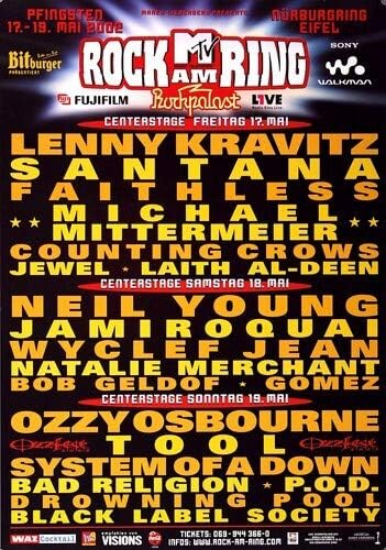 Rock AM Ring & Park - Center Stage, Rock am Ring 2002 » Konzertplakat/Premium Poster | Live Konzert