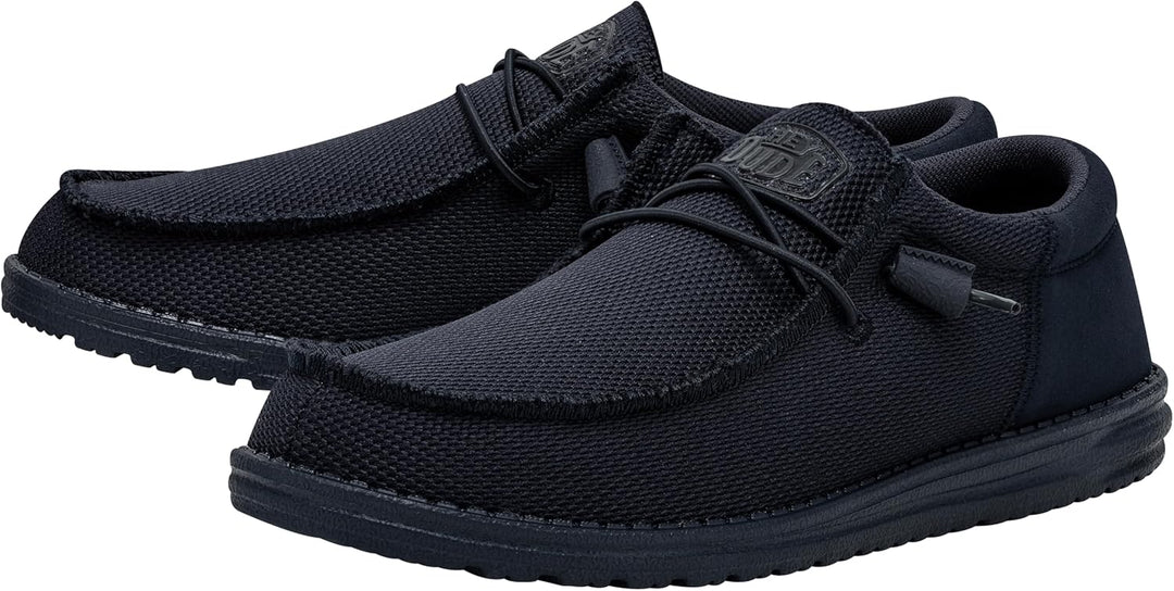 HEYDUDE - Wally Sox Stitch Herren - Slip on Schuhe - Herren Loafers, Black White 40 EU Navy, 40 EU N