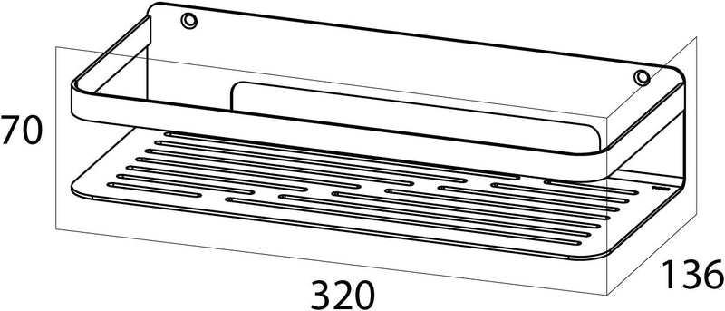 Tiger Caddy Duschkorb Rechteck gross, Duschablage aus Edelstahl, Duschregal mit viel Platz für Dusch