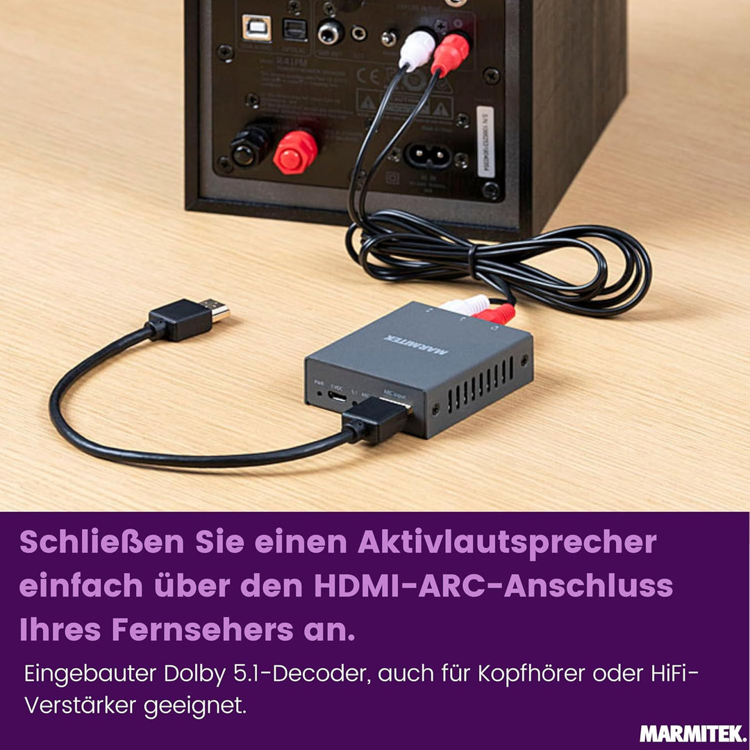 HDMI Extractor CEC - Marmitek CEC130 - Leite das Audio Signal vom Fernseher zum Verstärker ohne ARC