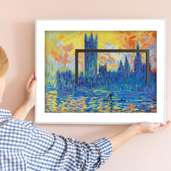 Diamond Dotz DD10-038 London Parliament in Winter (Claude Monet), ca. 46 x 41 cm gross, Diamond Pain