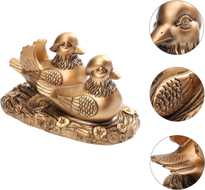 TOPBATHY Mandarinente Ornamente Feng Shui Decor. Mandarinente Aus Bronze Mandarinente-Statue Yuan-Ya