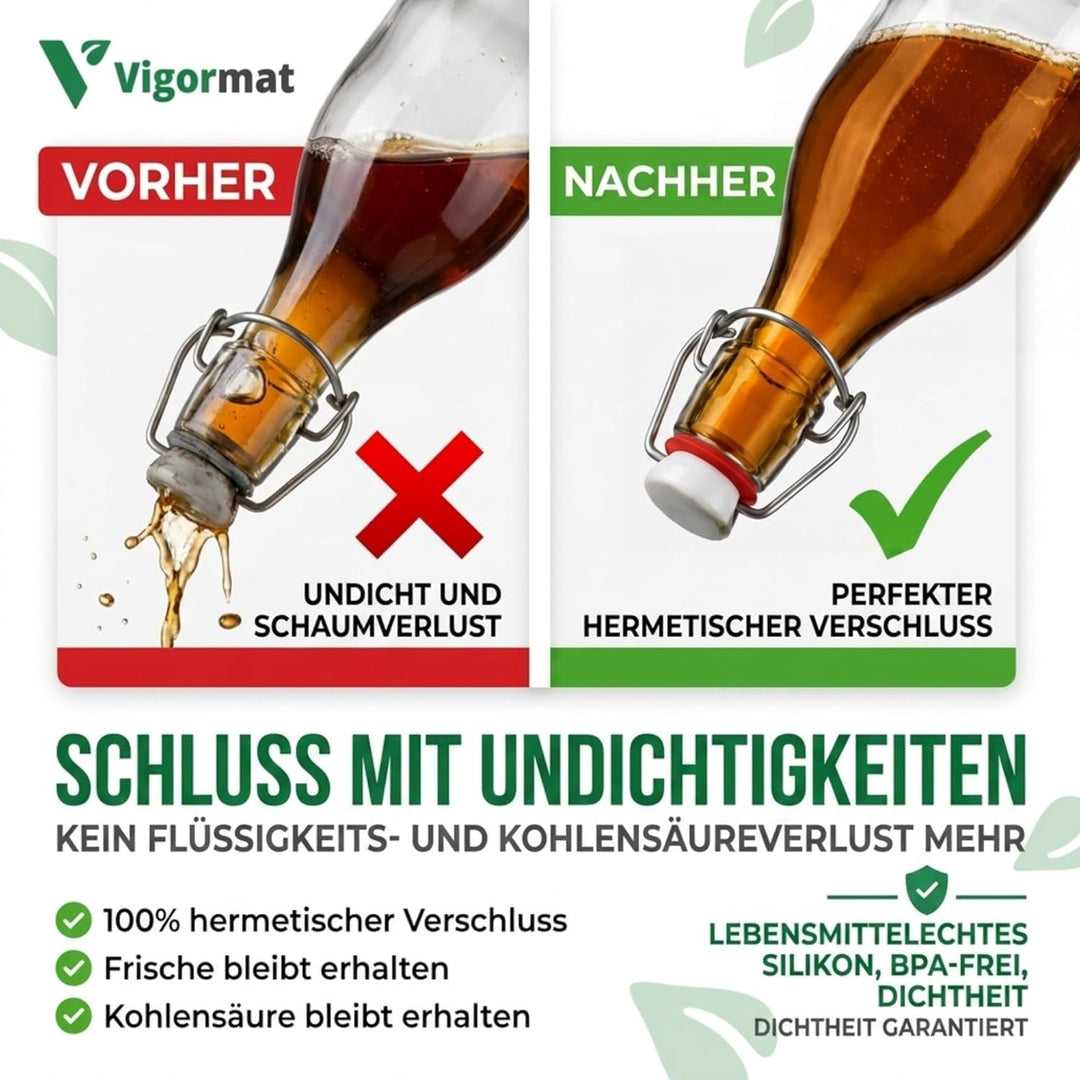 Flaschenverschluss Bierflaschen mit Bügelverschluss, Flaschen Bügelverschluss mit Gummidichtung, Luf